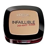 L'Oréal Paris Infaillible Puder, 245 Warm Sand/Kompaktpuder für das perfekte Finish & bis zu 24h Halt/Hautschonendes Powder für alle Hauttypen / 1 x 9 g