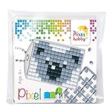 Pixel P23035 Mosaik Medaillon Koala, Schlüsselanhänger für Kinder zum Selbstgestalten, kinderleichtes Stecksystem, ohne Bügeln und Kleben, Steinchen aus Biok