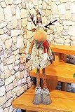 KAMACA XL Deko ELCH/RENTIER mit Teleskop-Beinen bis zu 98 cm hoch tolle Dekoidee in Winter Weihnachten (XL Teleskop Elch 98 cm)