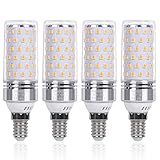 E14 Maiskolben Led Lampe 12W E14 Led Mais Birne Warmweiß 3000K 1350LM Entspricht Glühbirnen 100W Nicht Dimmbar Energiesparlampe Kleine Edison-Schraube Kerze Leuchtmittel E14 von SanGlory(4er-Pack)