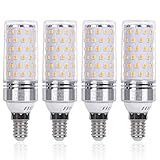 E14 Maiskolben Led Lampe 12W E14 Led Mais Birne Warmweiß 3000K 1350LM Entspricht Glühbirnen 100W Nicht Dimmbar Energiesparlampe Kleine Edison-Schraube Kerze Leuchtmittel E14 von SanGlory(4er-Pack)