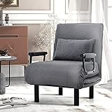 SUNWEII Schlafsofa klappbar, Klappbett, Chaiselongue, Klappsessel, Sofabett, Klappsofa mit Schlaffunktion gepolsterter Sitz, Freizeit-Chaiselounge-Couch für Zuhause, Bü