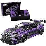 CALEN Technik Sportwagen Modell, 1:8 Lila Supersportwagen Bausteine Auto, 3850 Teile Statischer Version Rennwagen Modell, kompatibel mit Lego T