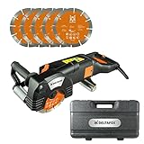 DELTAFOX Elektro Mauernutfräse DP-EWC 2415-2400 W, 8000 U/Min, Nuttiefe 8-43 mm, Nutbreite 8-26 mm, Feststellfunktion, Staubabsaugung, inkl. 5x Diamant-Trennschreiben,