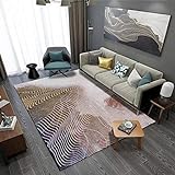 Moderner Teppich für Wohnzimmer, 80 x 160 cm, für Jugendzimmer, moderner Teppich, Kurzflor, groß, kariert, Größe (Teppich A129)