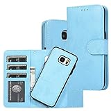 Hülle Kompatibel Samsung Galaxy S7 Edge Hülle Handyhüllen Schutzhülle Premium Wallet Leder PU Anti-Scratch Flip S7 Edge Ledertasche 360 Grad Schutz Lederhülle Mit Galaxy S7 Edge Case Cover (Blau)