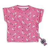 Sigikid Baby-Mädchen Bio-Baumwolle für Kinder T-Shirt, Pink/Pferde, 68