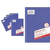 AVERY Zweckform 1720-5 Lieferschein (DIN A5, selbstdurchschreibend, 2 x 40 Blatt) im 5er Pack weiß, gelb & 1731 Rechnung (A5,3x40 Blatt,selbstdurchschreibend mit farbigen Durchschlägen) weiß/gelb/