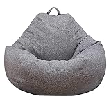 XL Sitzsack Bean Bag Chair Sofa Cover (ohne Füllung), Lazy Sitzsack Hoher Rücken großer Sitzsack Aufbewahrungssack Sitzbezug, ohne Füllung (grau, XL) Größe: 100x120cm/40x47.2