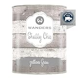 Wanders24®️ Kreidefarbe (750 ml, zeitloses Grau) Holzfarbe für Shabby Chic Look - Möbelfarbe einfach zu verarbeiten - Möbellack auf Wasserbasis - Made in Germany