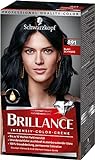 Brilliance Intensiv-Color-Creme 891 Blauschwarz Stufe 3 (3 x 160 ml), dauerhafte Haarfarbe mit Diamant-Glanz-Effekt & Pflege-Conditioner, 10 Wochen Farb