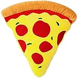 moodrush® Pizza Kissen - Pizzastück | Geschenk | alle Elemente aufgestickt (Nicht Bedruckt!) | waschbar | ca. 40x40 cm | Versand AUS Deutschland!