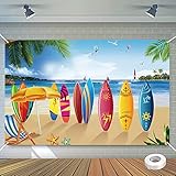 WEDNOK Aloha Banner Hawaii Party Dekoration Hintergrund Sommer Strand Hintergrundbanner, Extra Large Luau Pool Party Deko Photo Booth Sandstrand für Wand Garten BBQ Tiki Partydeko Tropischen 185x110