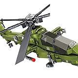 WWEI Technik Hubschrauber Bausteine, Militär Helikopter Flugzeug für SWAT Polizei, 538 Teile Klemmbausteine Kompatibel mit Lego T