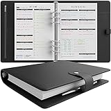 LUX Productivity Pro A5 Planer – bester undatierter Tagebuch/Organizer mit Tageszeitplan & Reflexions-Tagebuch – Verwalten von Zeit/Projekten/Finanzen/Zielen/Dankbarkeit/Glück – (schwarz)