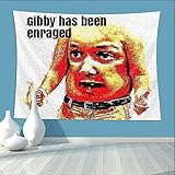 DOLUDO Gibby Has Been Wütend Tapisserie Lustige Wandbehang Kunst Poster für Wohnzimmer Party Dekorationen Geburtstagsb