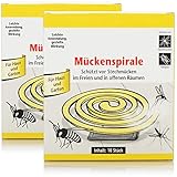 com-four® 20x Antimücken-Spiralen mit Ständer, die Mückenspirale vertreibt Mücken, Moskitos und andere Insekten auf Balkon, Terrasse, Garten und Camping