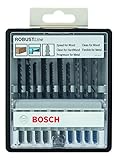 Bosch Professional 10tlg. Stichsägeblatt-Set Robust Line (Wood und Metal zum Sägen in Holz und Metall, Zubehör Stichsäge)