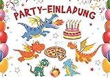 10-er Set Lustige Dinosaurier/Drachen-Einladungskarten zum Kindergeburtstag/Geburtstagseinladungen Jungen Mädchen Kinder von EDITION COLIBRI (10863)