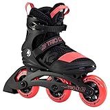 K2 Inline Skates TRIO LT 100 W Für Damen Mit K2 Softboot, Black - Coral, 30F0128