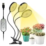 45W LED Pflanzenlampe sonnenähnlich 234 LEDs Plant Grow-Lichter mit Timer Auto On/Off 4/8/12H wasserdichte Grow-Lampe für Zimmerpflanzen, 5 dimmbare Ebenen, Verstellbarer Schw