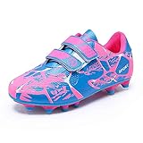 Mitudidi Sportschuhe Mädchen Fussballschuhe Kinder Halle Fußball Schuhe Atmungsaktiv Turnschuhe Laufschuhe Athletics Trainingsschuhe Kinderschuhe für Outdoor Unisex-Kinder Pink 34