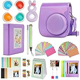 Cpano Mini 11 Kamerazubehör-Bundles für FujiFilm Instax Mini 11 mit Kameratasche/Buchalbum/Selfie Len/Wandbehangrahmen/Aufkleber/Stift （13 in 1） (Laser lila)