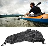 Tbest Spritzdecke Kajak, Kajak Spritzschutz Nylon Universal Verstellbarer Kayak Boat Spray Skirt Cockpit Cover wasserdichte Abdeckung Wassersport Kajak Zubehö