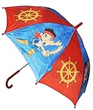 alles-meine.de GmbH Schirm  Jake und die Nimmerland Piraten  - Kinderschirm Ø 77 cm - für Kinder Stockschirm Regenschirm - Jungen - Kinderregenschirm - Pirat Izzy Cubby Skully