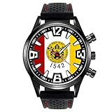 Timest - San Diego US City - Flaggen Herrenuhr mit Silikonarmband in schwarz Rund Analog Quarz SF768CC