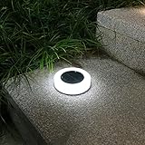 8. LED Solar-Rasen-Yard-LED-Nachtlicht Solarstrom-Begräbnis-Lichter Garten Outdoor-Pfadboden unter der Bodentreppe Terrassendielen Licht (Emitting Color : Cold White)