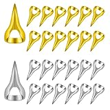 KINBOM 20 Stück Haarschnitt Friseurwerkzeuge Haarauswahlwerkzeuge Haare Flechten Finger Nägel Kämme zum Scheiteln von Haaren Dauerwelle Färben Flechten Haare Cosplay Dekoration (Silber&Gold)