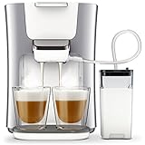 Philips Senseo HD6574/20 Latte Duo Kaffeepadmaschine (2 Kaffee, frische Milch) silb