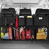 SURDOCA kofferraum organizer auto - 3rd Gen [doppelte Kapazität] organizer auto, ausgestattet mit [Starkes elastisches Netz & 4 Zauberstabstruktur],kofferraumtasche,autotasche k