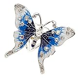 XXIXXV Schal Clip Schal Pin Frauen Vintage Schmetterling Schal Schnalle Ring Slide Clip Glänzend Kleidung Schmuck Schal Kragen Metall Clip B