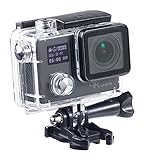 Somikon Unterwasser-Kamera: 4K-Action-Cam für UHD-Videos, 2 Displays, WLAN, 16MP-Sony-Sensor IP68 (Webcam WLAN Outdoor)