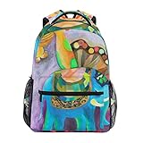 Gemälde Elefant Schulrucksack für Jungen Mädchen Kinder Reisetasche Bookbag