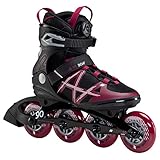 K2 Inline Skates ALEXIS 90 BOA Für Damen Mit K2 Softboot, Black - Burgundy, 30F0193