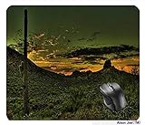 Wunderbare mexikanische Wüste im grünen Farbton HDR Mousepad Gaming M