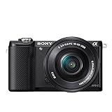 Sony Alpha 5000 Systemkamera (Full HD, 20 Megapixel, Exmor APS-C HD CMOS Sensor, 7,6 cm (3 Zoll) Schwenkdisplay) schwarz inkl. SEL-P1650 Objek