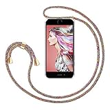 ZhinkArts Handykette kompatibel mit Apple iPhone 7/8 / iPhone SE (2020) - 4,7' Display - Smartphone Necklace Hülle mit Band - Handyhülle Case mit Kette zum umhängen in Rainbow