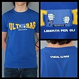 World of Football T-Shirt Liberta per GLI - Freiheit für Ultras blau schwarz - L