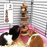 Kauspielzeug aus natürlichem Bio-Apfelholz, 2 Stück, kleine Tier-Snack-Spielzeug geeignet für Kaninchen, Chinchilla, Meerschweinchen, Hamster, Zähnek