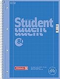 5 Collegeblöcke Student A4, Colour Code arcticblau, kariert (Lin. 28) 80 Blatt, 90g/m²