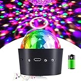 Mini Discokugel Licht,Home-Neat Stimme Steuerung Disco Party Lichter Bühnenbeleuchtung Effektlicht DJ Stroboskop Kugel mit Spiegeln & Glitzereffekt für Parties Kinder Geburtstag Club