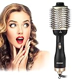 Aibesser Haartrockner Warmluftbürste, 5 In 1 Upgrade Warmluftbürste Hair Dryer Volumizer Styler Föhnbürste Negativer Ionen Stylingbürsten Heißluftbürste Heißluftkamm Volumenbürste Für Alle Styling