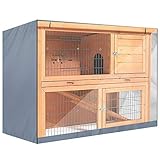 Sunsbell 4FT Kaninchenstall Cover Double Hutch, Universal Waterproof Dustcover Cage für den Winter für Bunny