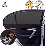 LYUNIT Auto Sonnenschutz Baby, Sonnenschutz Auto mit Zertifiziertem UV Schutz, Sonnenschutzrollo Auto für Seitenfenster Meshmaterial Schützt Mitfahrer, Baby, Kinder & Haustiere, 2 Stück