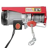 Elektrische Seilwinde, Elektro Flaschenzug Elektronischer Seilzug 250kg / 500kg Seilhebezug 18m Seilzug Motorwinde Flaschenzug Hebezug Seilhebezug Kettenzug(EU)