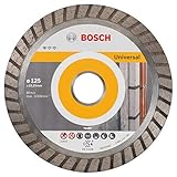 Bosch Professional Diamanttrennscheibe Standard for Universal Turbo (Stein, 125 x 22,23 x 2 x 10 mm, Zubehör Winkelschleifer)